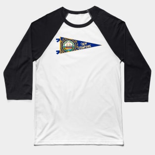 New Hampshire Flag Pennant Baseball T-Shirt